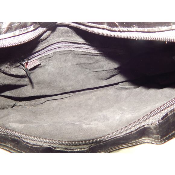 Rare Vintage Lee Sands Eel Skin Black Shoulder handbag w Wallet BOGO LimitTime - Picture 3 of 15